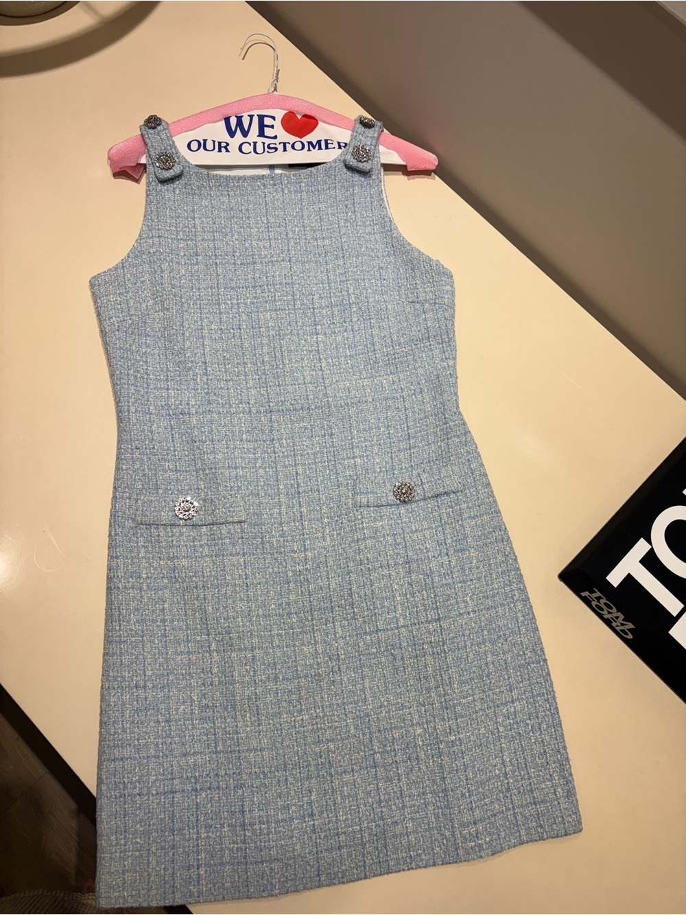 Maje Light Blue tweed dress